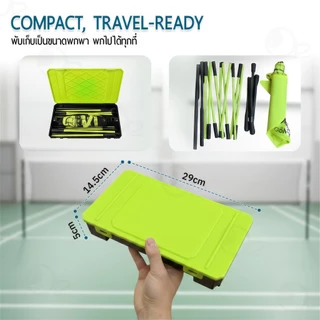 9Gadget - ตาข่ายแบดมินตันพกพา เน็ตแบดมินตันพับได้ อุปกรณ์กีฬาถอดประกอบได้ เล่นในและนอกบ้าน Portable Badminton Net Set