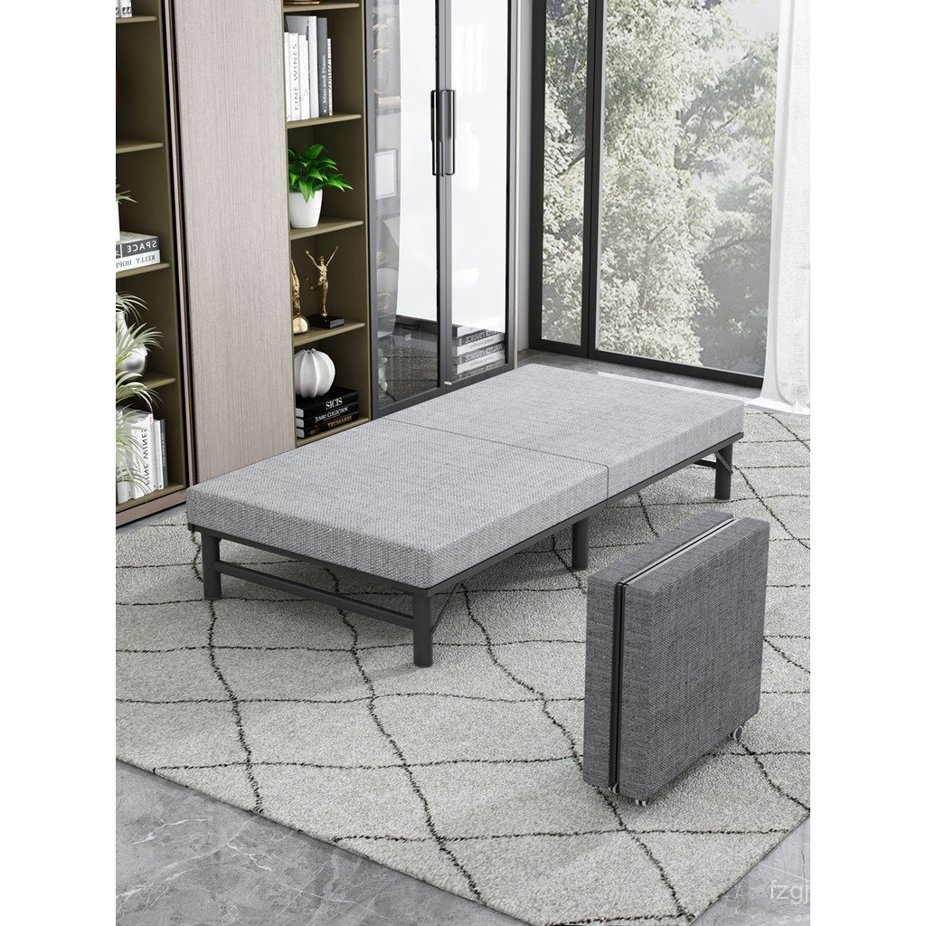 ผ้าลินินเตียงจดสิทธิบัตรครัวเรือนเตียงพับพาร์ทเมนท์ขนาดเล็กสํานักงานเตียงเตียงเดี่ยวพักกลางวันสไตล์ญ