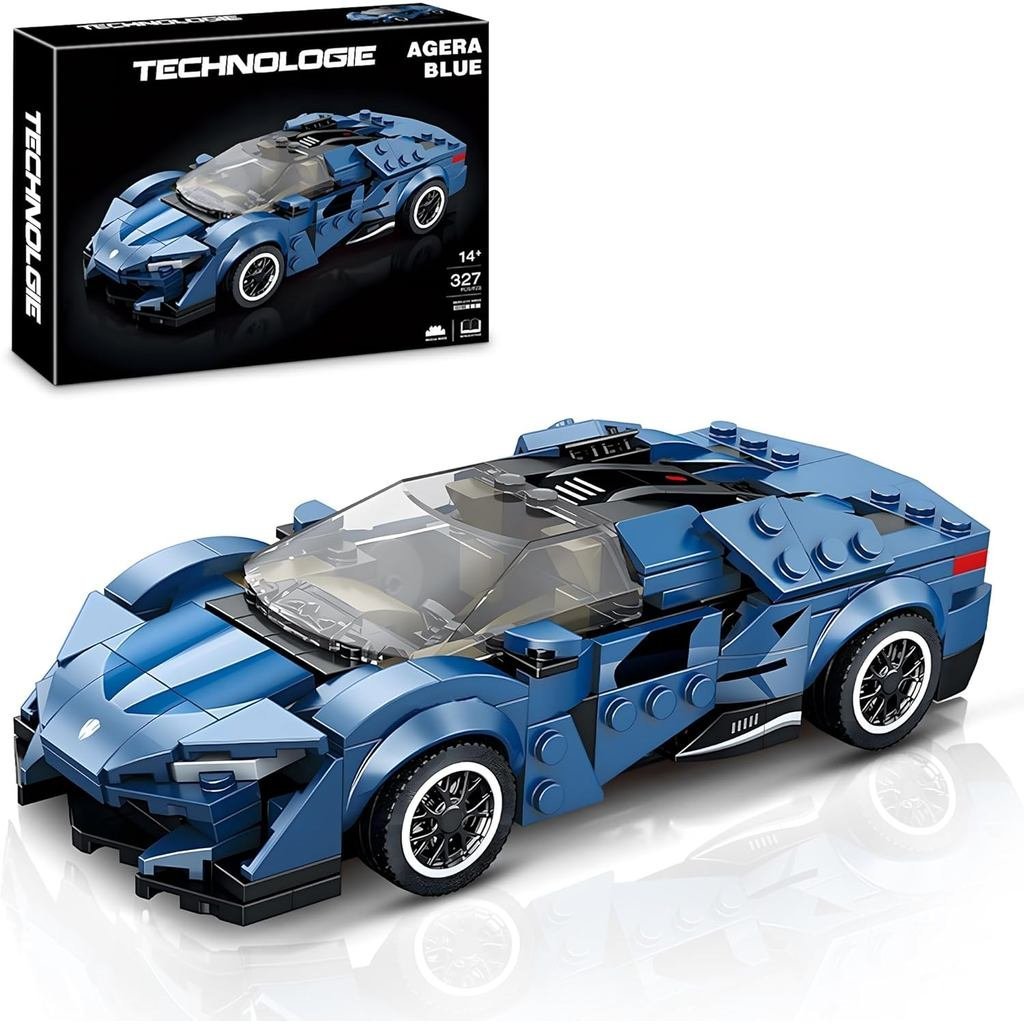 HIGH GODO MOC Racing Sports Car Building Blocks Set, Technique and Engineering Super Vehicle Buildin