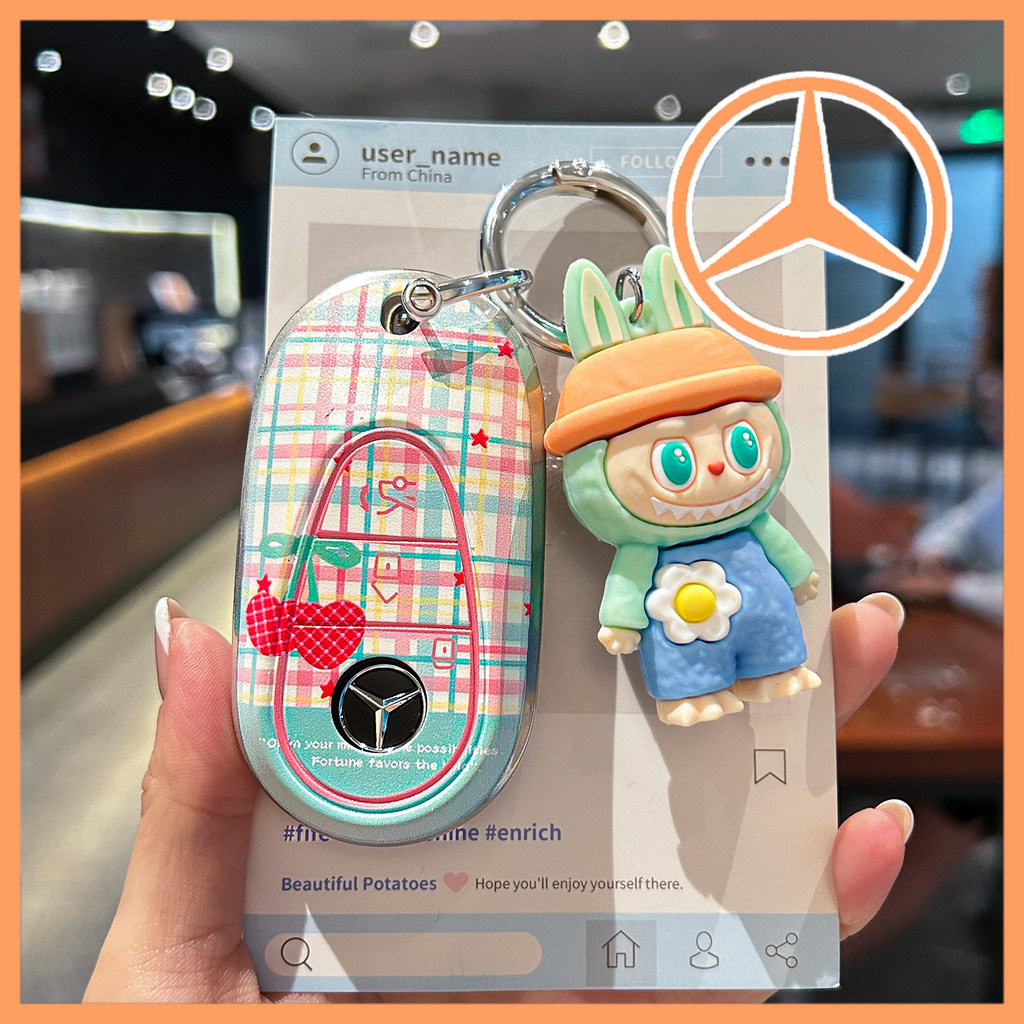 ในสต็อก > เหมาะสําหรับ Mercedes-Benz C260L เคสกุญแจ E300L เคส c200l เคสป้องกัน gla260glb220 น่ารัก g