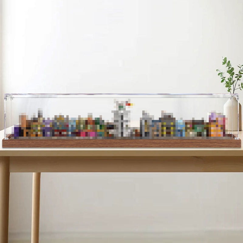 [กล่องแสดงโปร่งใส] เหมาะสําหรับ Lego 76444 Mini Diagonal Alley กล่องแสดงอะคริลิคบล็อกตัวต่อโปร่งใสกล