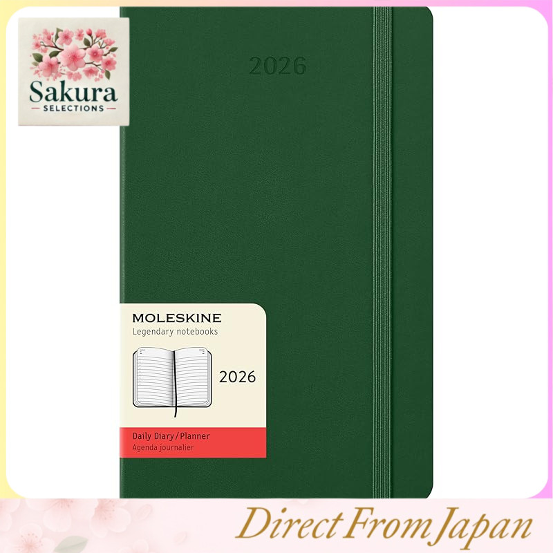 Moleskine Planner 2026 January Start 12-Month Daily Diary Large Size (W 13cm x H 21cm) Hardcover Myr