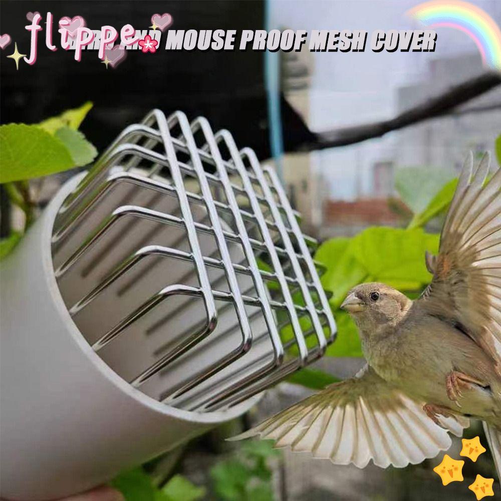 FLIPPE ฝาครอบระบายน้ําระเบียง, Anti-blocking Round Roof Floor Drain, สแตนเลสที่มีประโยชน์ขนาดใหญ่ Displacement Rooftop Rain Pipe Cap ระบายน้ําท่อประปา