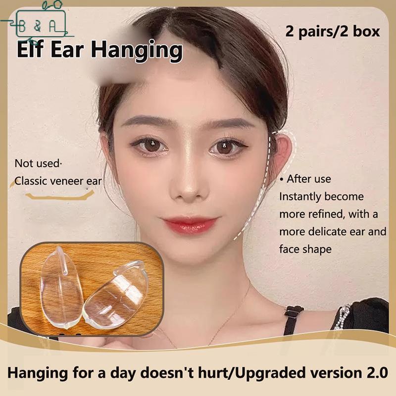 B&A 2 Box/4pc Elf Earhook V-Face Wearable Ear Stand Reusable Strong Support Fixed ที่มองไม่เห็นต่างห