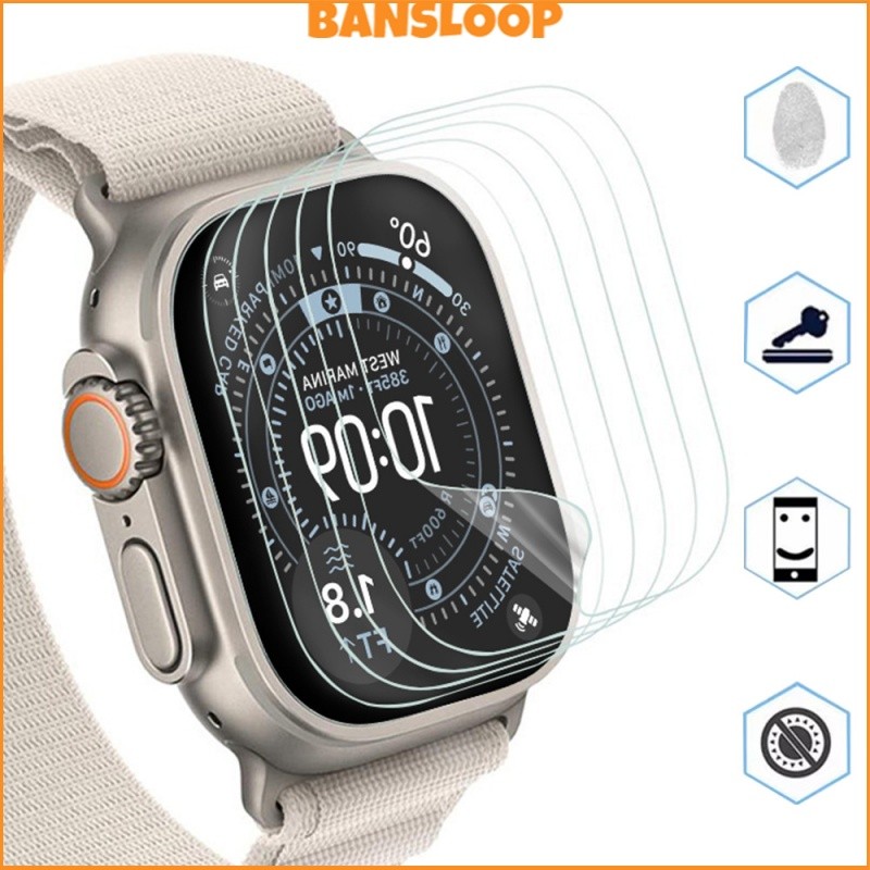 ฟิล์มป้องกันหน้าจออ่อนยามไฮโดรเจล for IWatch Apple Watch Ultra 3 2 SE 3 Series 11 10 9 8 7 6 5 4 3 49มม 46 45 44 42 41มม