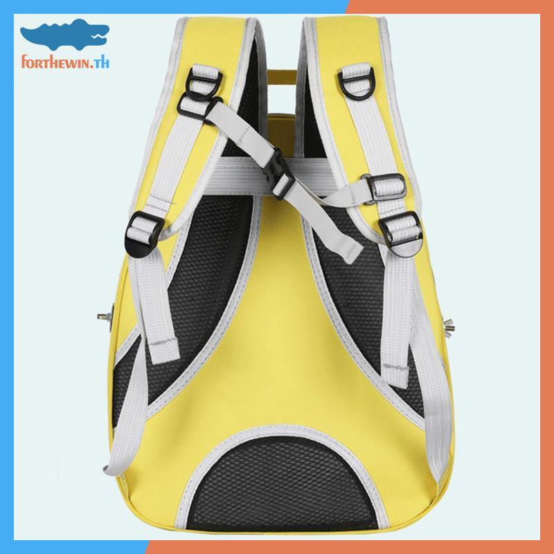 Forthewin Bird Cage Panoramic Pet Backpack Breathable Out Pet Bird Bag Go Out Portable Transparent B