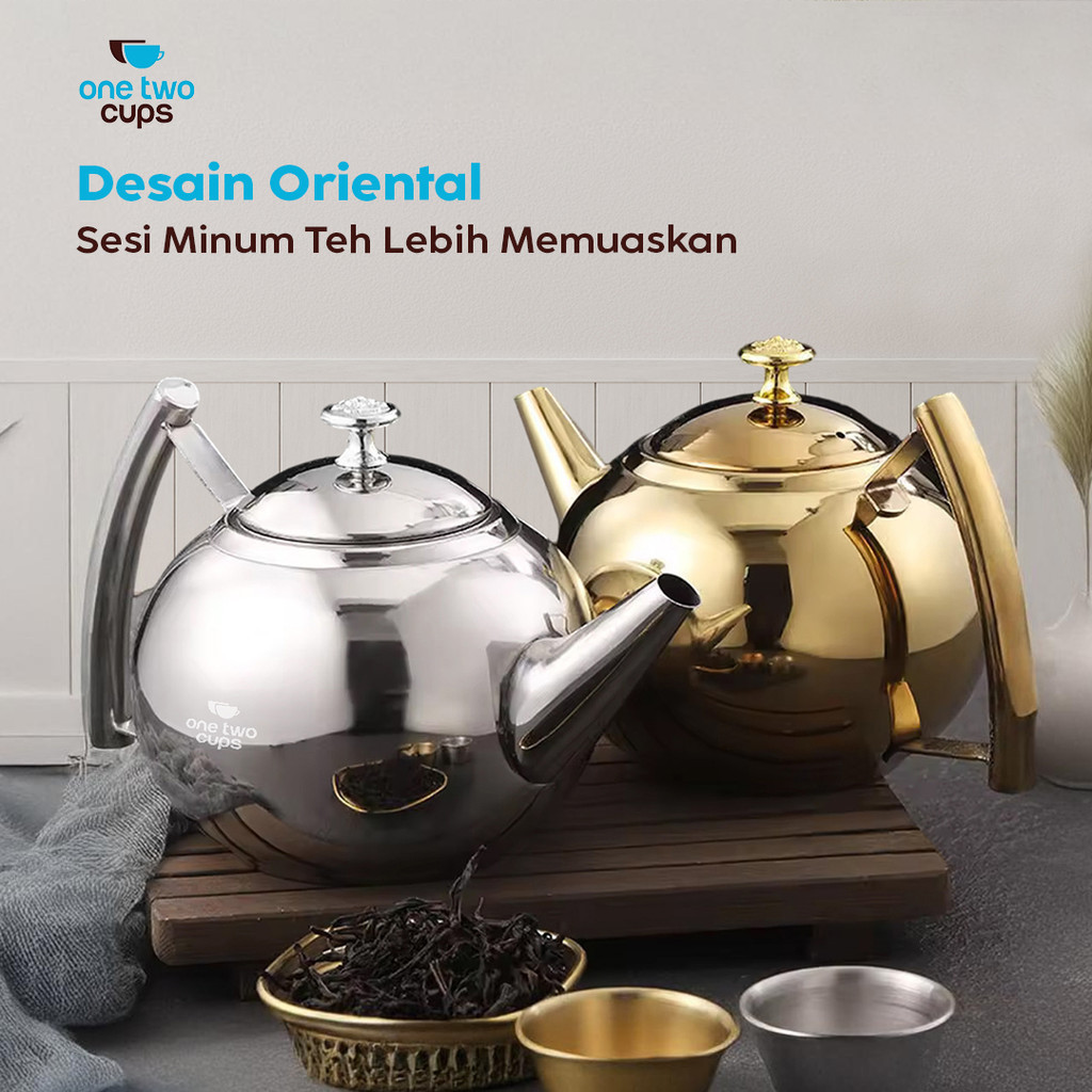 UR TECH 1L กาต้มน้ําร้อนสแตนเลสพร้อมตัวกรอง - A2