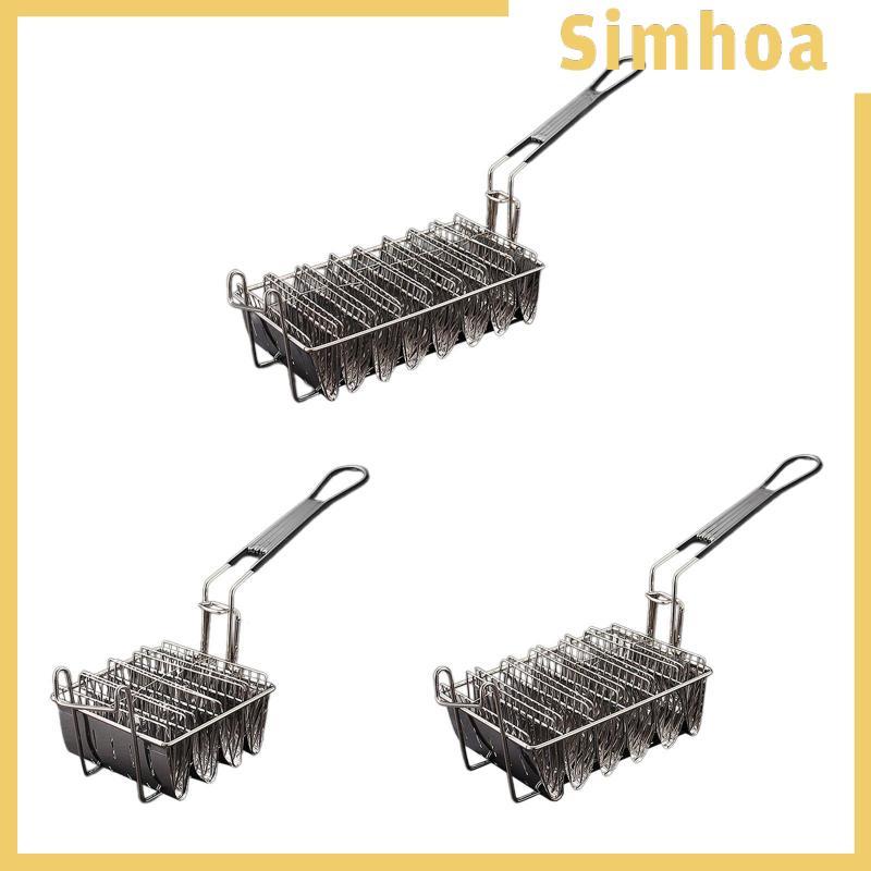 [SIMHOA] Taco Basket with Grip Handle Taco Shell Fryer for Restaurant Kitchen Home
