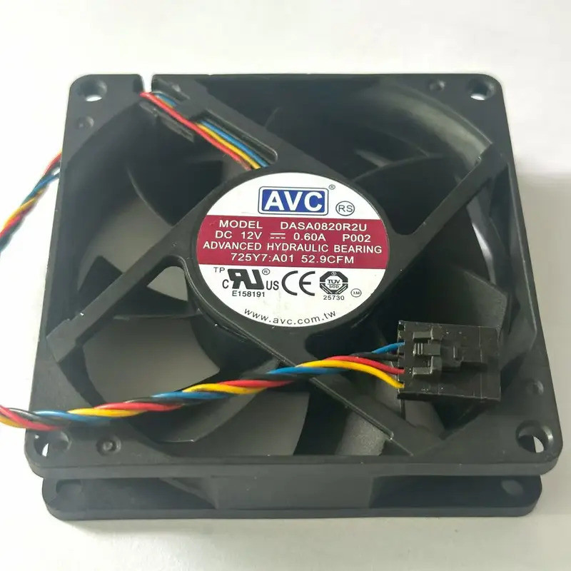 AVC DASA0820R2U P002 DC 12V 0.60A 4 สาย 80x80x20 มม.พัดลมระบายความร้อนเซิร์ฟเวอร์