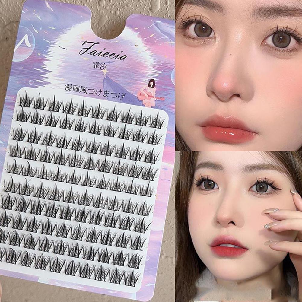 ขนตาปลอมธรรมชาติหนานํากลับมาใช้ใหม่ได้ 10 แถวประดิษฐ์ส่วนบุคคล Wild Pure Lash Extension L5j9