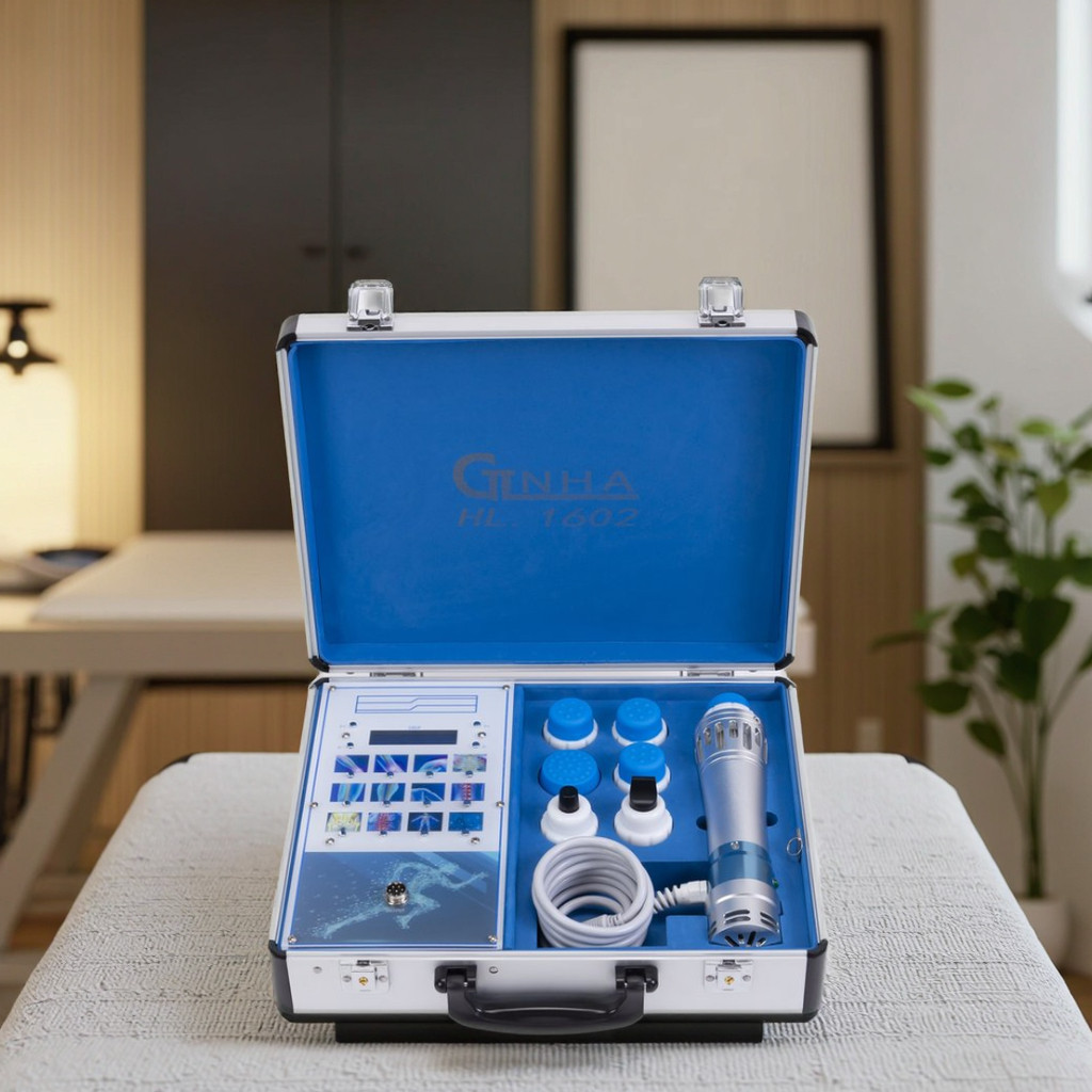 CE ได้รับการรับรอง ESWT อุปกรณ์บําบัดสําหรับบรรเทาอาการปวดแบบพกพา Shockwave Therapy ระบบคอไหล่นวดภาษ
