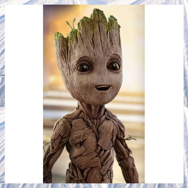 DIY Full Round Painting Cute Baby Groot Kit ชุดลายการ์ตูน