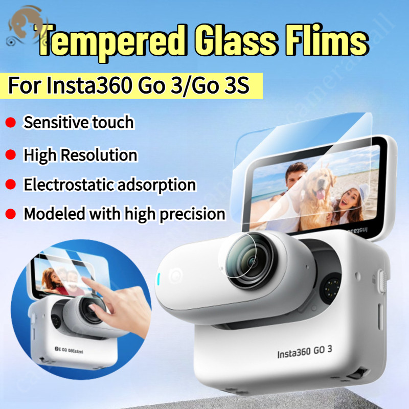ฟิล์มกระจกนิรภัยสําหรับ Insta360 Go 3/Go 3S HD Display Screen Protector สําหรับ Insta360 GO 3 Action กล้องอุปกรณ์เสริม