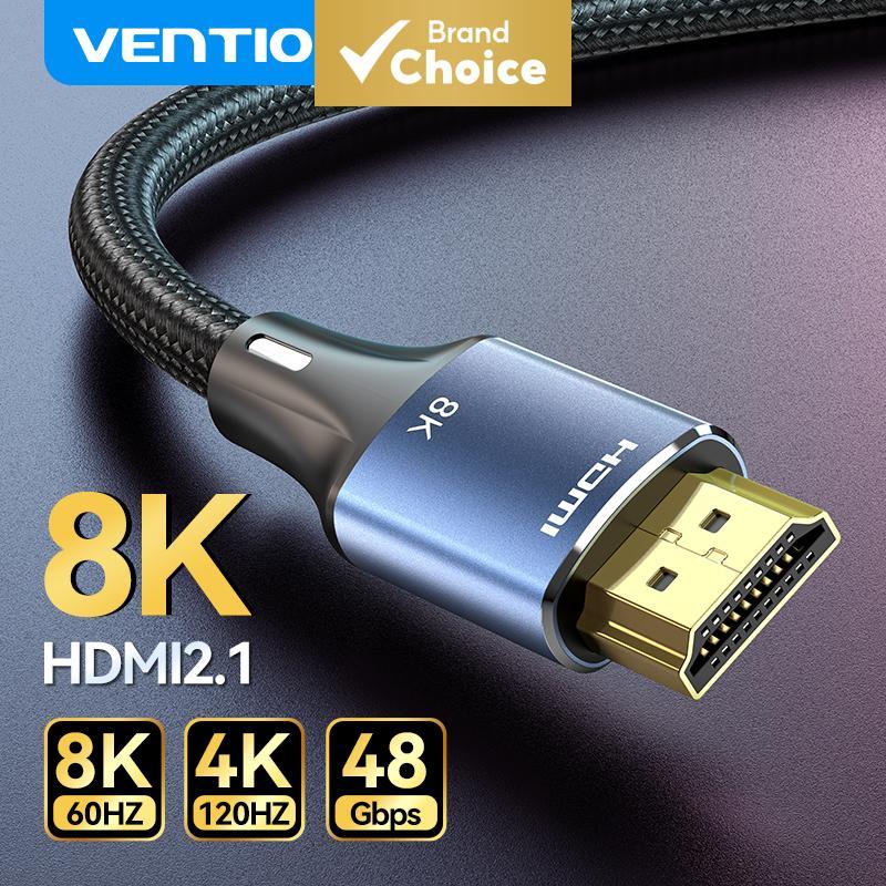 สาย HDMI 2.1 HD Vention รองรับ 8K60Hz, Dynamic HDR, ความเร็ว 48Gbps, เชื่อมต่อ HDMI ชาย-ชาย สําหรับ 