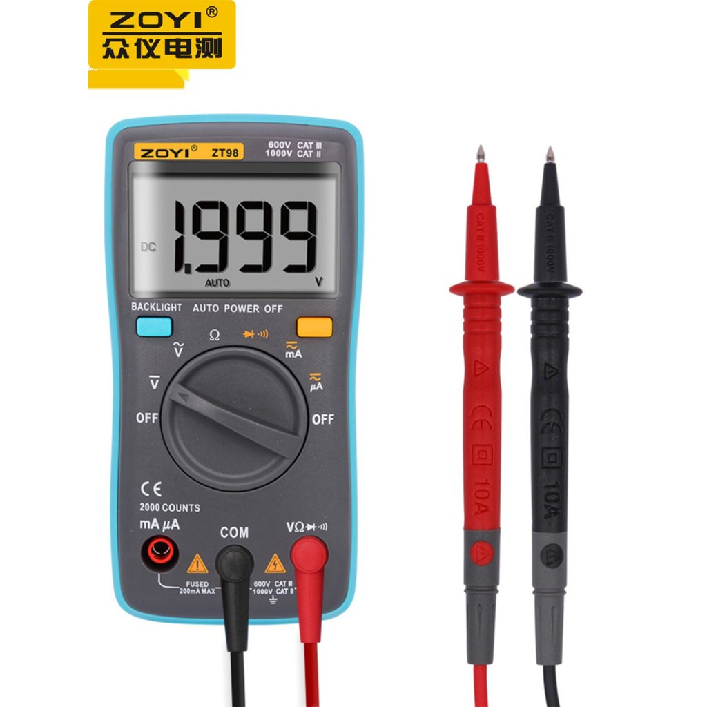 [การเลือก] Zhongyi ZT100 ZT101 ZT102 ZT109ZT111 มัลติมิเตอร์แบบดิจิตอลความแม่นยําสูงอัตโนมัติ LNAQ
