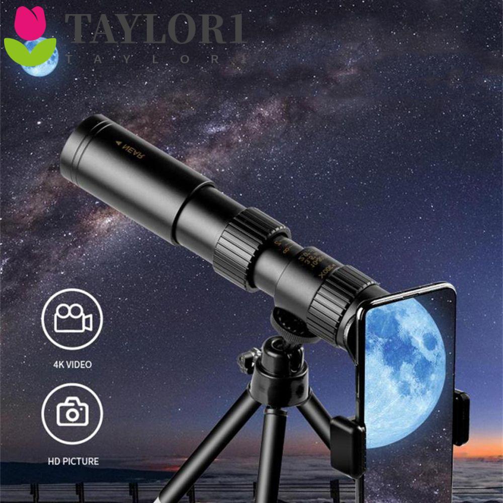 TAYLOR1 กล้องโทรทรรศน์แบบพกพา 4K Super Zoom สําหรับ Camping Travel HD ที่มีประสิทธิภาพคุณภาพสูง Monocular