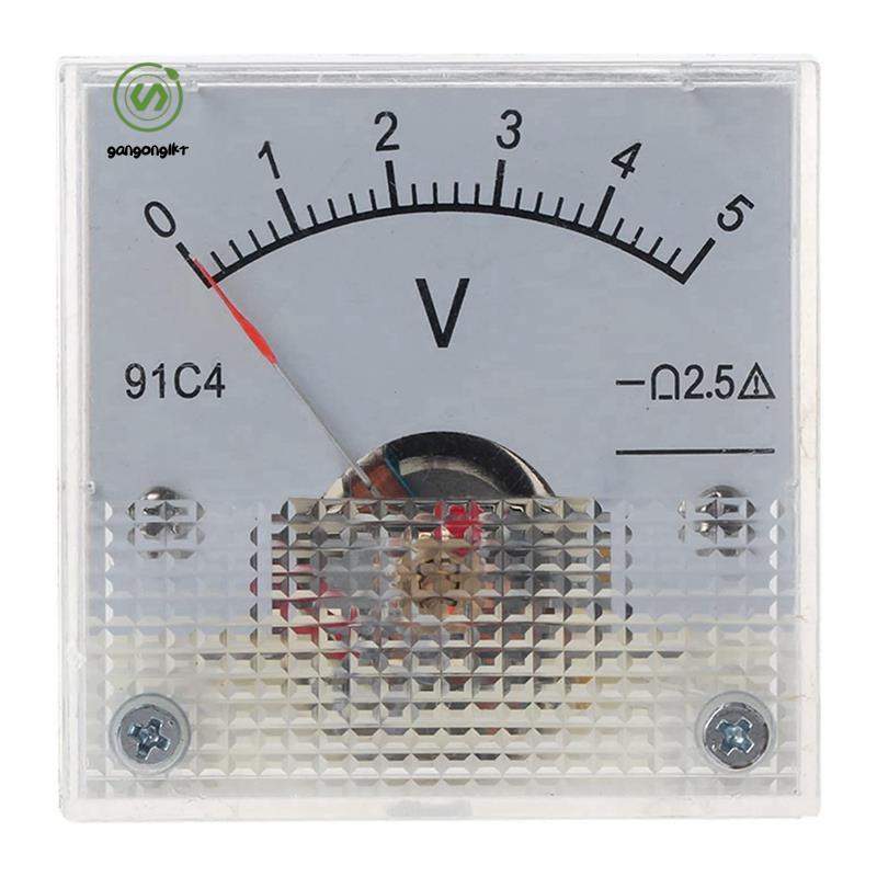 [gangong1kr]Mechanical Voltmeter Mechanical 91C4 Mechanical Voltmeter Analog Panel Meter