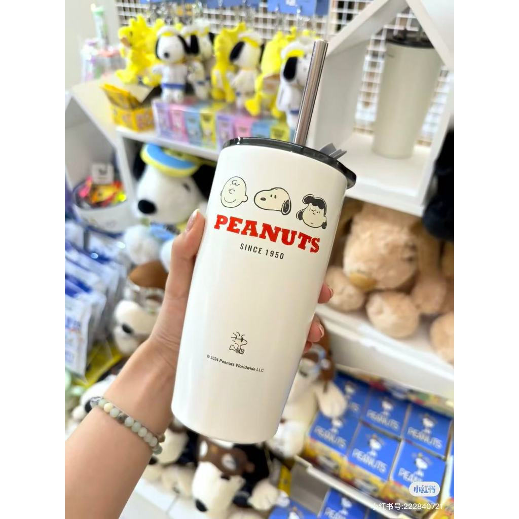 Miniso Snoopy ถ้วยเหล็ก 530 ML