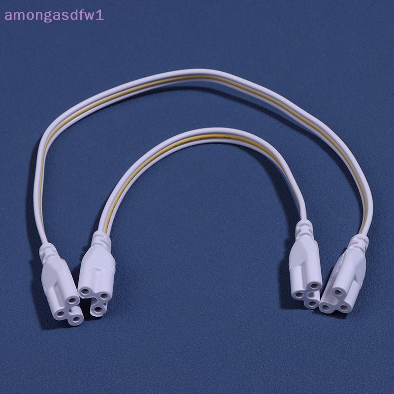 Amongassdfw1 5 ชิ้น Flexiable Double End 3Pin LED Tube Connector สาย T4 T5 T8 สายไฟสําหรับหลอดไฟ LED