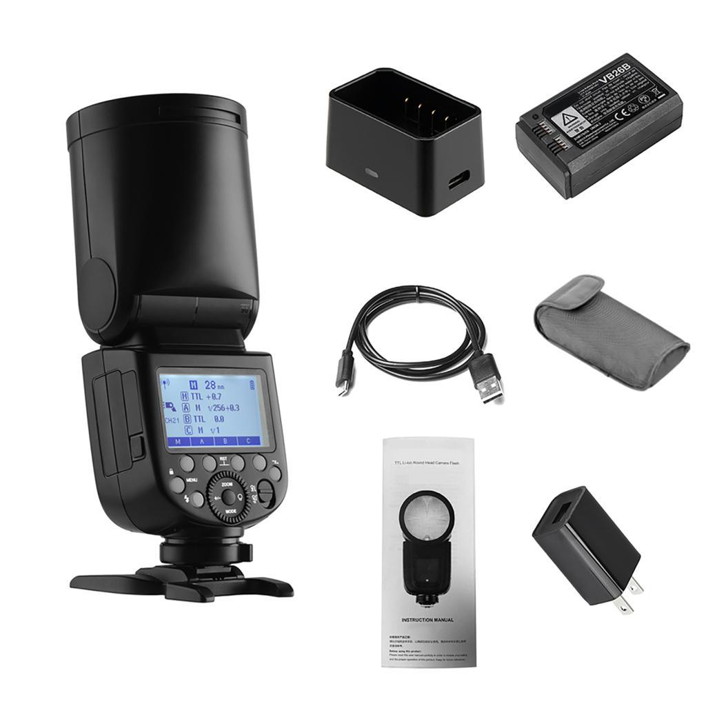 Bamaxis Professional กล้องแฟลชโคมไฟรอบหัวไร้สาย 2.4G ซูมสําหรับ A7RII A7R A58 A99 ILCE6000L A7RIII A