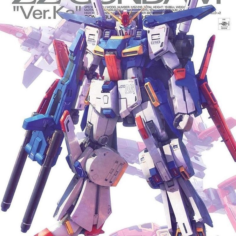 Bandai Model MG ZZ Gundam 1/100 VER.KA Card Version Gundam Assembly Model MSZ-010