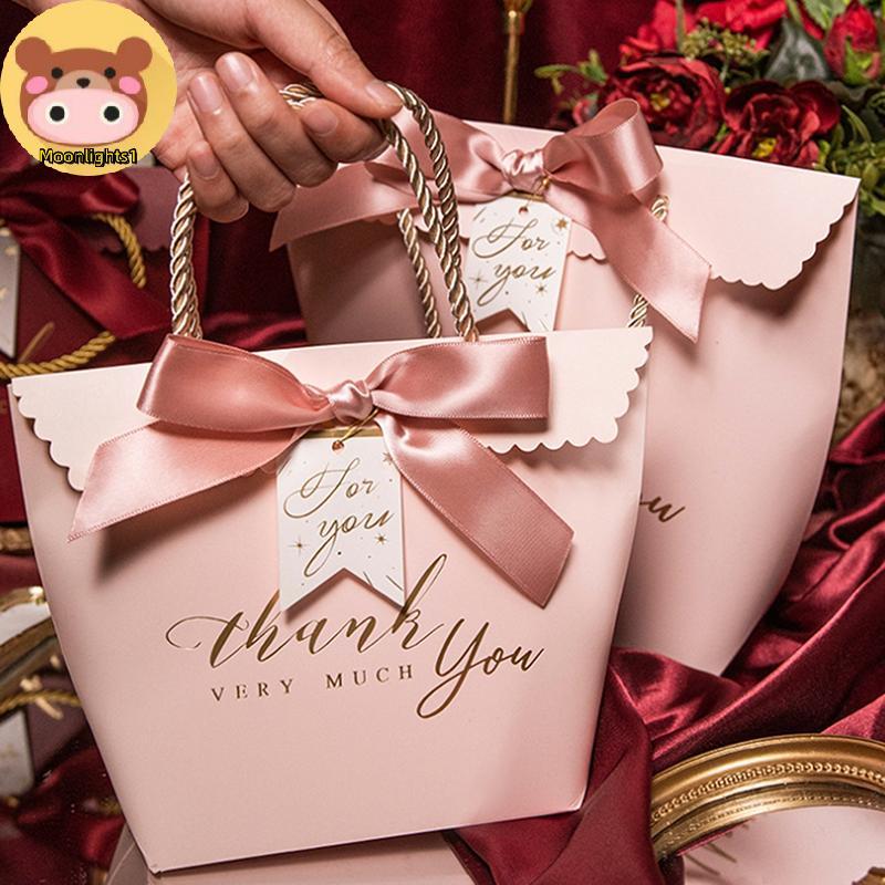 Moonlights1 ใหม่สร้างสรรค์ยุโรปพรีเมี่ยมสามเหลี่ยมกล่องขนมงานแต่งงานแบบพกพาคุณภาพสูงกล่องขนมงานแต่งง