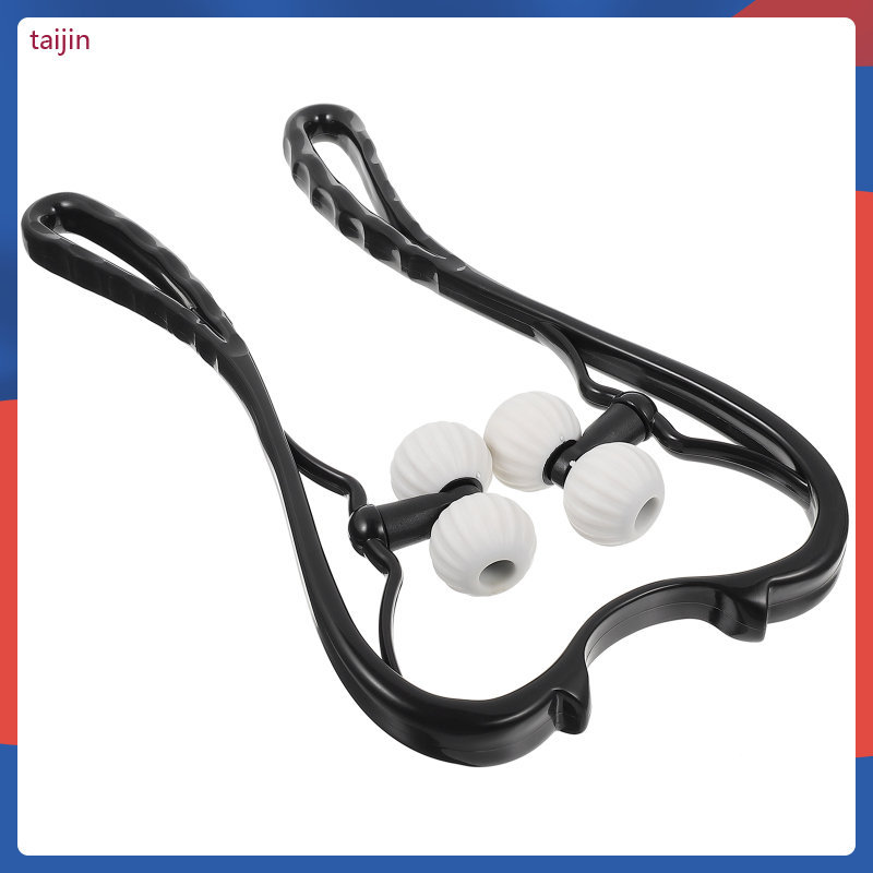 ลูกกลิ้งคอแบบแมนนวลสีดํา PP Tpe สําหรับผู้ใหญ่บรรเทาอาการปวดตามหลักสรีระศาสตร์และเครื่องมือนวดเนื้อเ