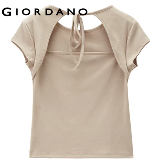 GIORDANO (Korea Collection) เสื้อยืดผู้หญิง Women Cotton Crew Neck Tee 05326562