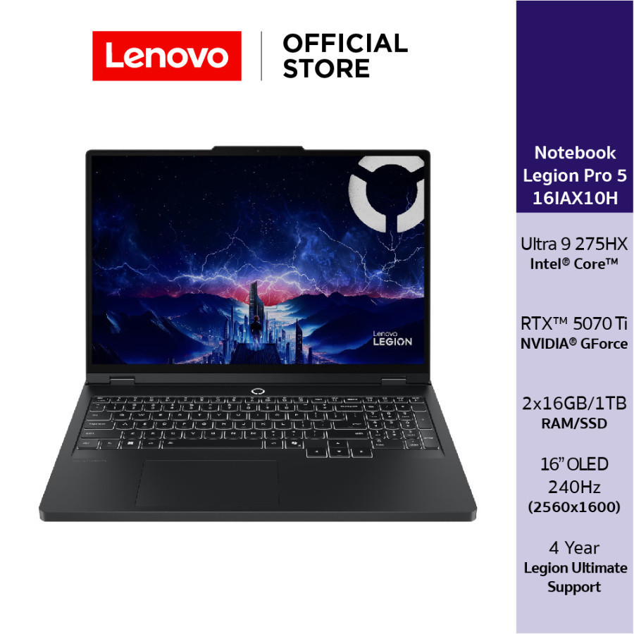 Lenovo Legion Pro 5 16IAX10H(83LU000VTA)Notebook Gaming Intel Core Ultra 9 275HX RTX 5070 Ti 16" OLE