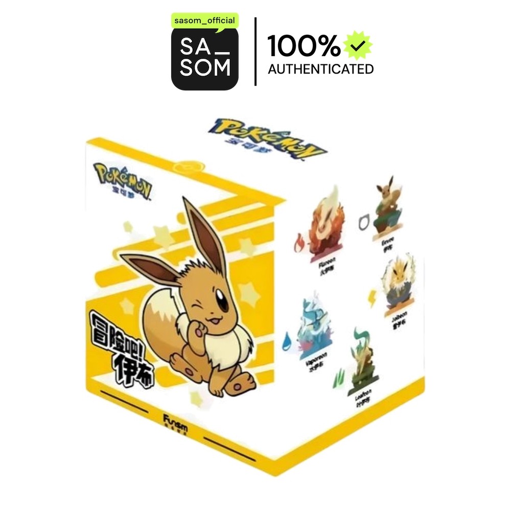 Pokemon Eevee Evolution Adventure Blind Box Single Box (CH) | ของแท้ ตรวจสอบโดย SASOM
