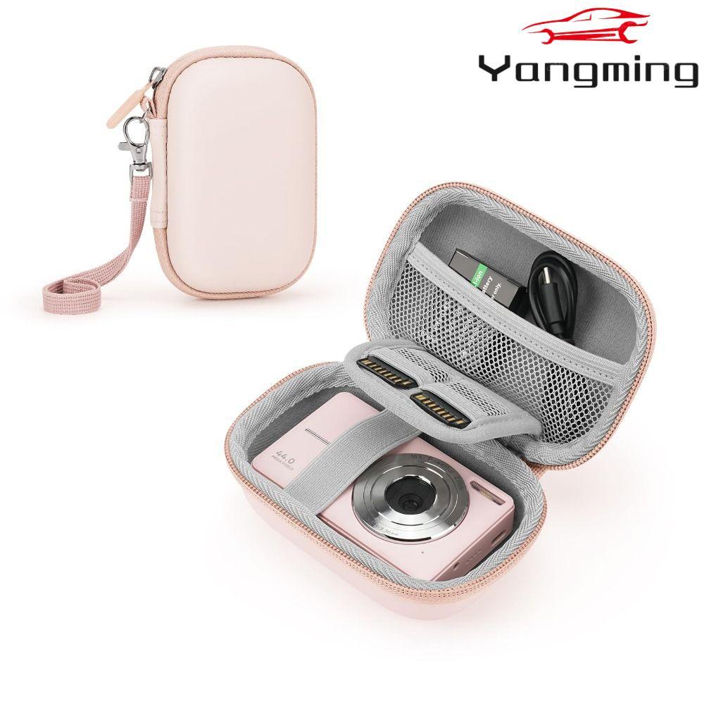 YANGMING กระเป๋าเดินทาง, Anti-fall Plush Padding กล้อง,แบบพกพาน่ารักกันกระแทก EVA Shell SD Card Stor