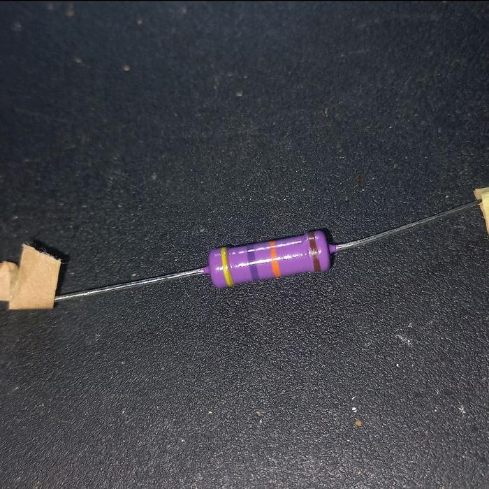 UNGU ตัวต้านทาน 47k 3w สีม่วงศูนย์ original japan R 47 กิโล 3 วัตต์ w 3 วัตต์ 47 k กิโล 3 วัตต์ 3 วั