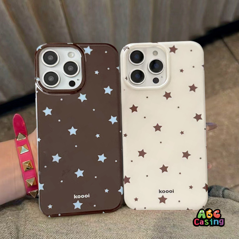 เหมาะสำหรับ IPhone 17 14 13 16 12 15 11 Pro Max 15 Plus 14 Plus 16 Plus เคสโทรศัพท์ลายดาวเรียบง่ายใช้ในชีวิตประจำวัน