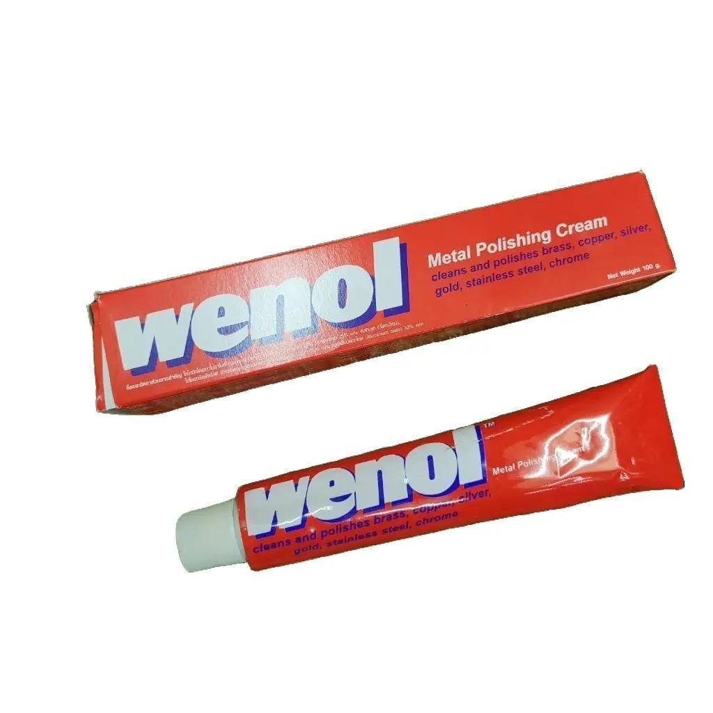 Wenol ครีมขัดโลหะ สำหรับขัดเหล็ก ขัดทองเหลือง ขัดเงิน ขัดสนิม และขัดท่อ ใช้ได้กับโลหะหลากหลายประเภท 