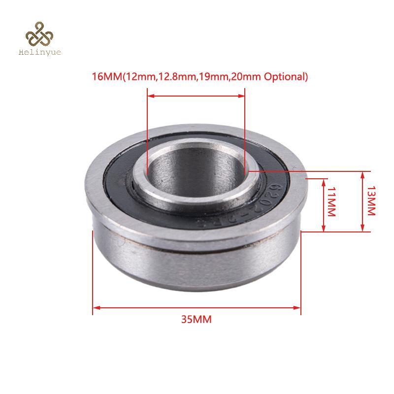 HELINYUE F6202-2RS หน้าแปลน ABEC-1 Deep Groove Garden Trolley Ball Seal Wheelb Bearing TH