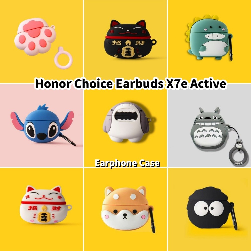 ส่วนลดสําหรับ Honor Choice Earbuds X7e Active Case น่ารักการ์ตูนซิลิโคนอ่อนนุ่มหูฟังกรณีปลอก NO.1