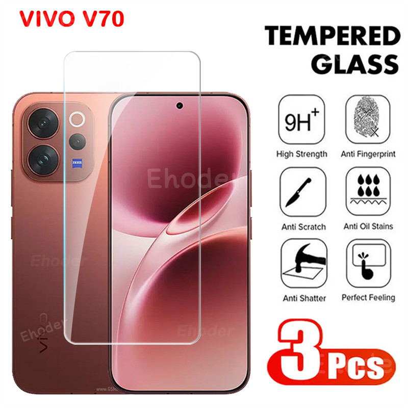 กระจกนิรภัยป้องกันหน้าจอสําหรับ VIVO V70 Elite 4G 5G 2026 ฝาครอบฟิล์มกระจกใสสําหรับ VIVOV70 V 70 V70
