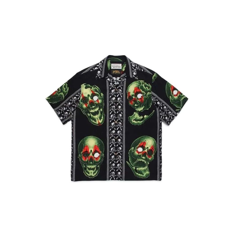 WACKO MARIA 56 TATTOO STUDIO HAWAIIAN SHIRT #2 Black Unused