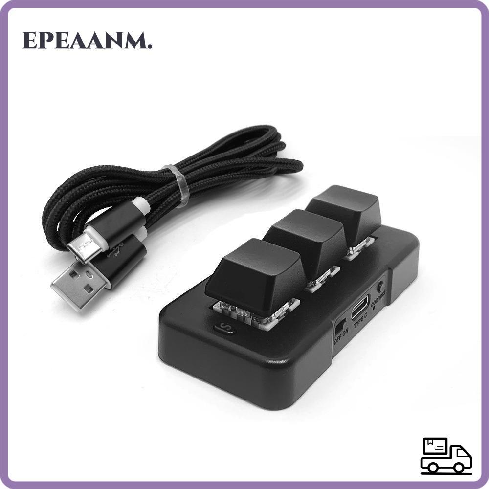 EPEAA แป้นพิมพ์ที่กําหนดเอง, MK321U MK321G MK321BT แป้นพิมพ์สีขาวสีดํา, แบบพกพามินิ 3 คีย์ USB + BT 