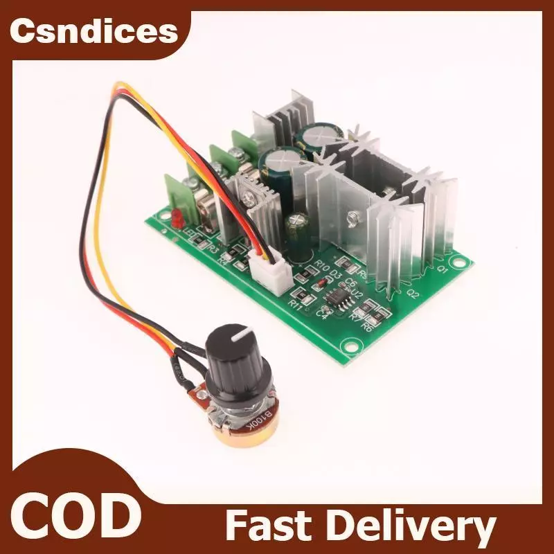 Csndices 1 ชุด PWM มอเตอร์ควบคุมความเร็ว 20A Current Regulator DC10-60V DC มอเตอร์ควบคุมความเร็ว 12V 24V 36V 48V โมดูลไดรฟ์กําลังสูง TH