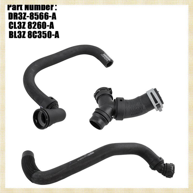 [1ejafnkblh.ph] ท่อหม้อน้ําด้านบนและล่าง ท่อหม้อน้ําสีดําพร้อม T-Connector สําหรับ 2011-2020 5.0L DR