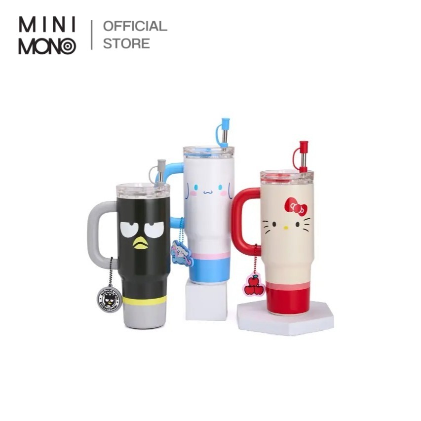 Mini Mono x Sanrio แก้วเก็บอุณหภูมิ 900 มล. สแตนเลส 2 ชั้น ฟังก์ชั่นการใช้งานหลากหลาย | ลิขสิทธิ์แท้