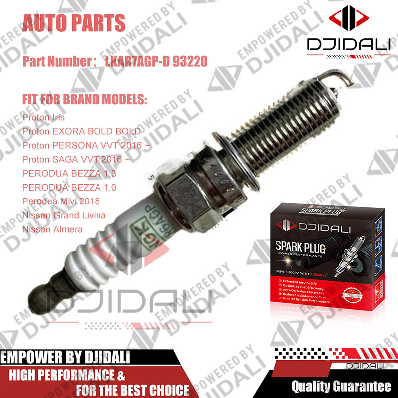 หัวเทียนแพลทินัม G-power Lkar7agp-d 93220 for Proton Iriz Bezza Myvi Almera Exora ตัวหนา Persona Vvt Saga Vvt Grand Livina