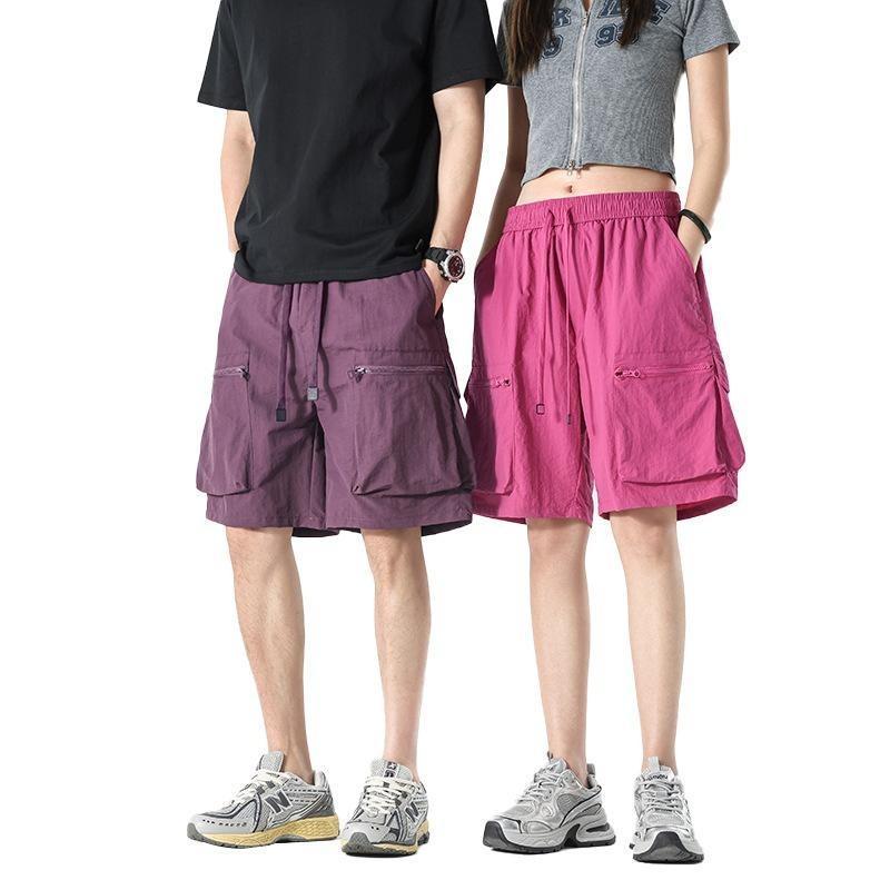 56MEN Cargo Short 9602 กางเกงคาร์โก้ กางเกงขาสั้น เอวยืด ผ้าร่ม มีกระเป๋าหน้า-หลัง แฟชั่นชาย Men
