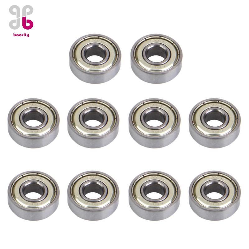 Baosity ลูกปืนสเก็ต 10 ชิ้น ABEC-7 สีเงิน สำหรับสกู๊ตเตอร์และสเก็ต