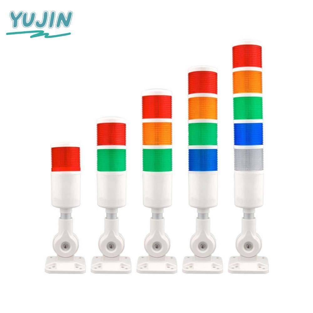 YUJIN ไฟ LED Stack, DC12-24V AC220V พร้อม Buzzer ไฟ LED Signal Tower, ทนทาน 180 Rotatable คงที่กระพริบโคมไฟสัญญาณอุตสาหกรรม