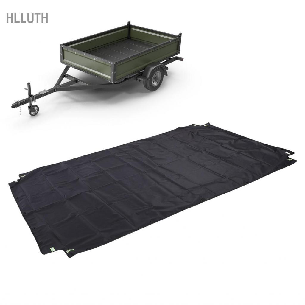 hlluth Dump Trailer Tarp พร้อมเชือก Windproof Oxford ผ้า Heavy Duty Utility ทั้งหมดป้องกันสภาพอากาศส