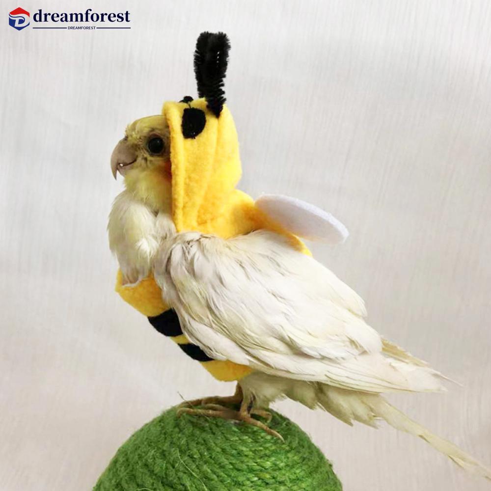 DFS ตลกสัตว์เลี้ยงนกเสื้อผ้านกแก้วบินชุดนกคอสเพลย์ผึ้งเครื่องแต่งกายสําหรับสัตว์เลี้ยงนกฤดูหนาวเสื้อ