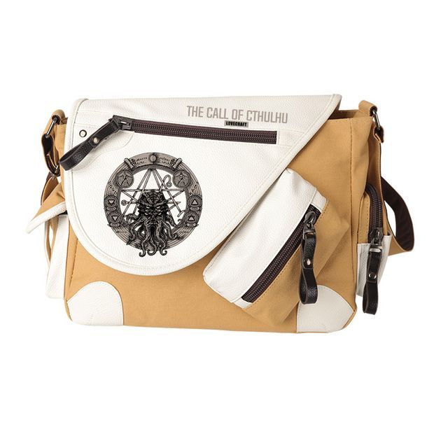 กระเป๋าสะพาย Messenger ผ้าใบ สไตล์นักเรียนมัธยมต้น | อุปกรณ์เกี่ยวกับ Cthulhu Mythos