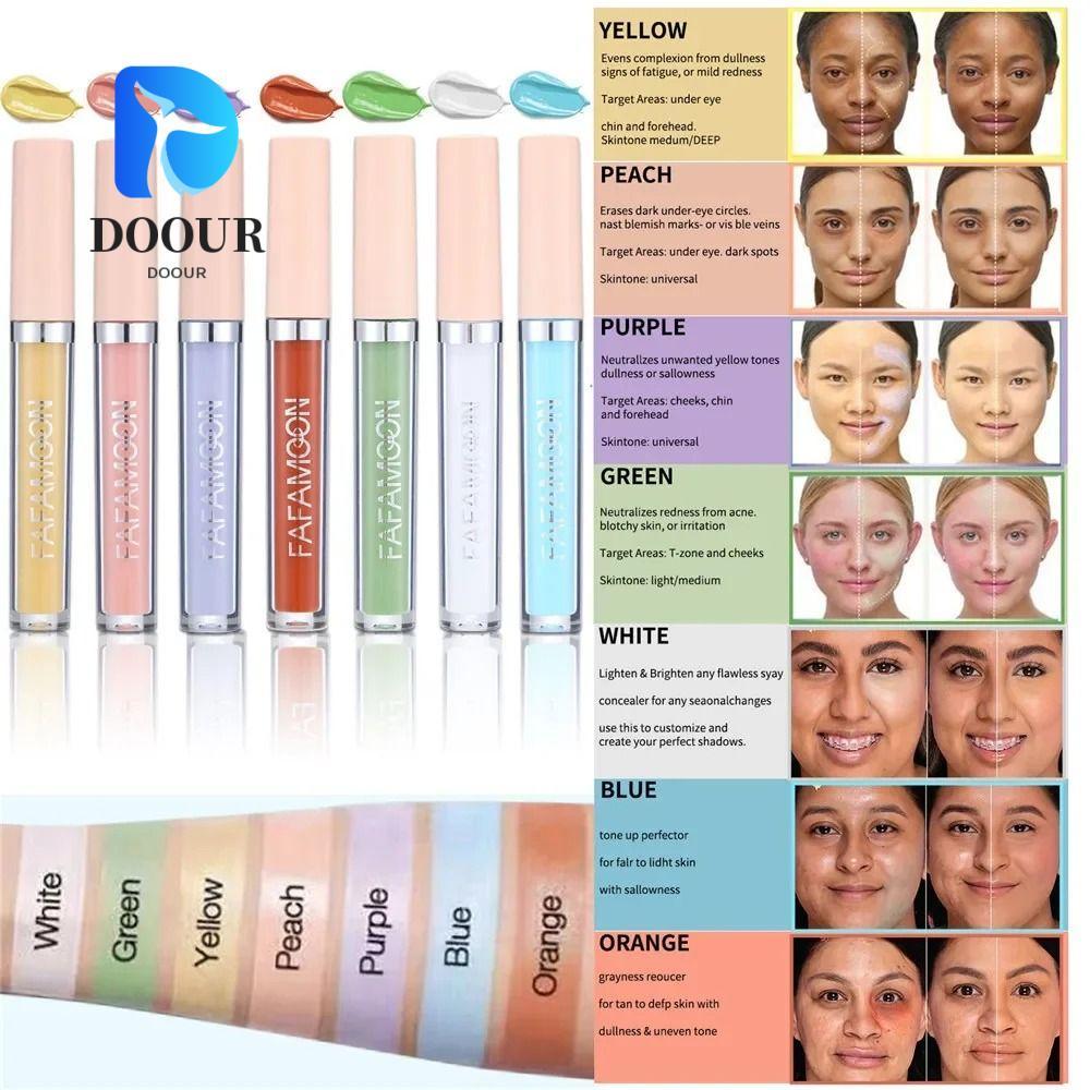 ครีมรองพื้น DOOUR, คอนซีลเลอร์ชนิดน้ําเต็มรูปแบบ 2.5 มล., ฝาครอบแต่งหน้าใบหน้า Spot Acne Even Skin T